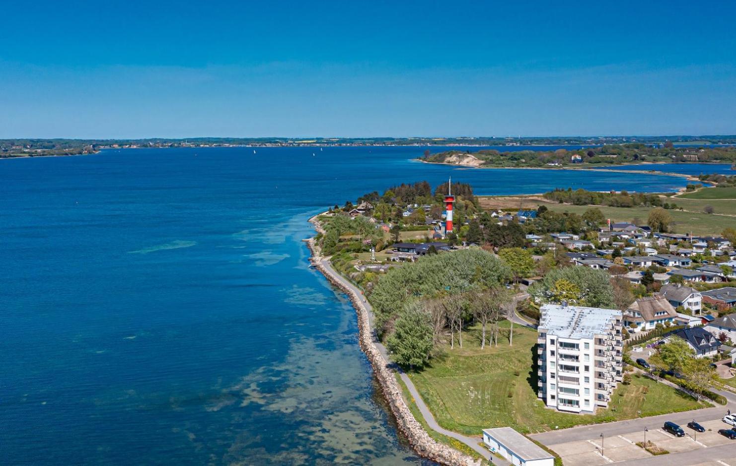 Fewo1846 - Fjordview - Komfortables Studioapartment Mit Balkon Und Meerblick Glücksburg المظهر الخارجي الصورة
